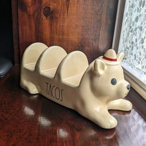 Rae Dunn ceramic Chihuahua Taco holder